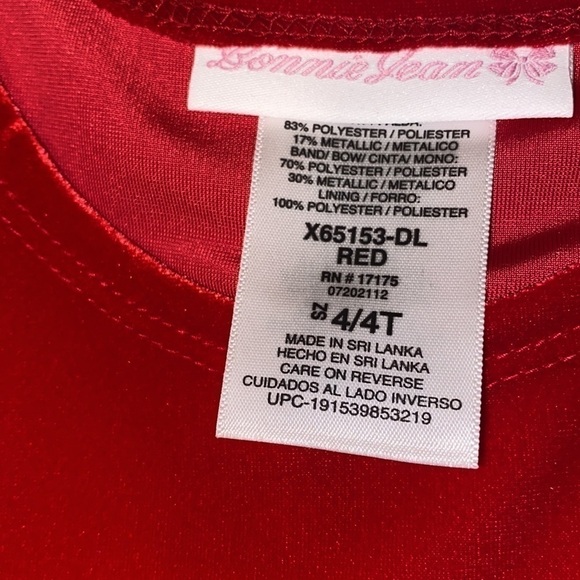 BONNIE JEAN Big Girls Long Sleeve Velvet Bodice
Plaid Sparkle Skirt Dress 4/4T - Picture 6 of 9